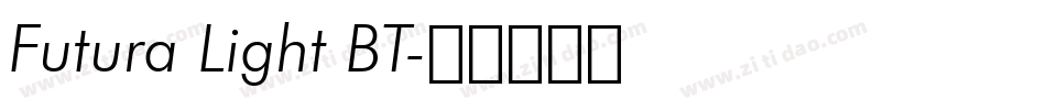 Futura Light BT字体转换